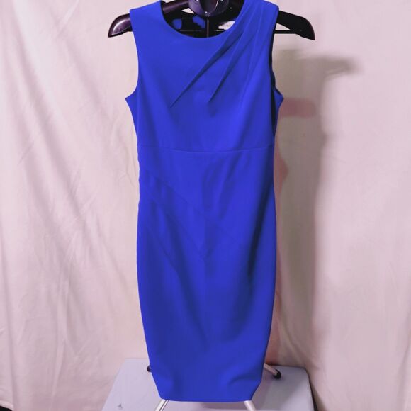 Calvin Klein Women's Royal Blue Sleeveless Sheath Dress Size 4 - Picture 1 of 5